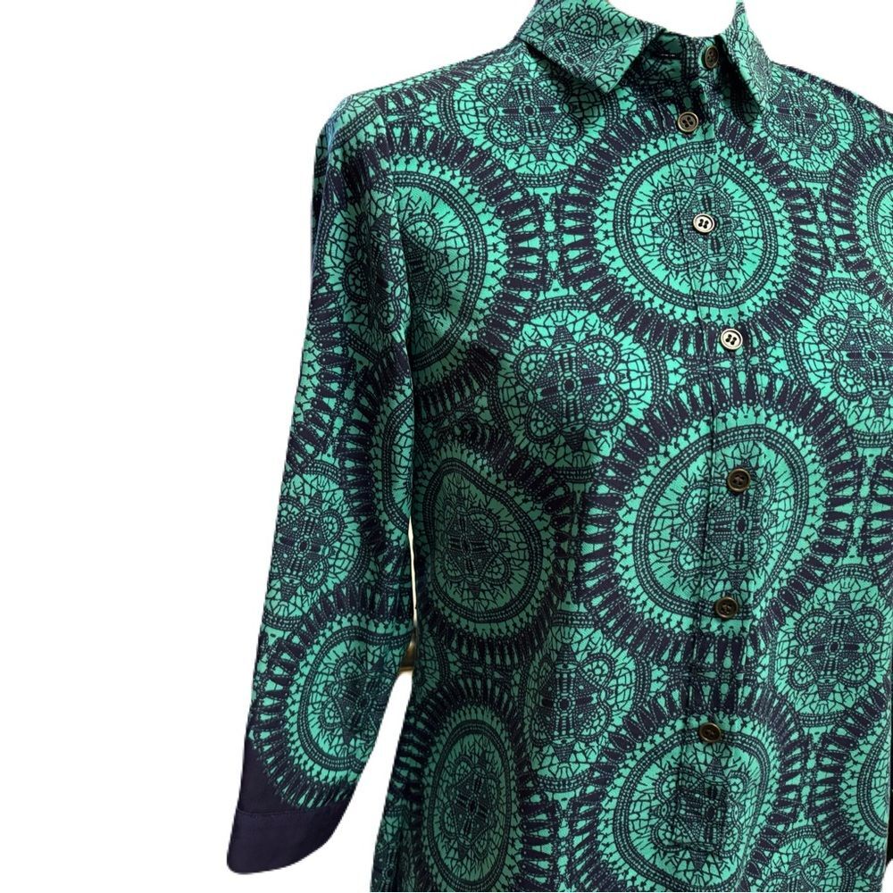 The Limited Teal and Navy Shirt Dress | XS | EUC - Picture 3 of 8